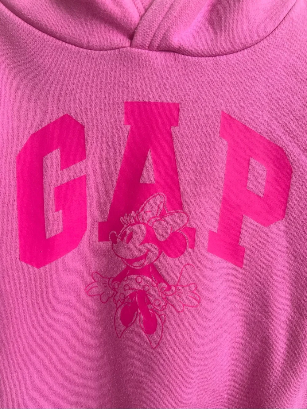 GAP Kids Bright Pink Minnie Mouse Hooded Sweatshirt